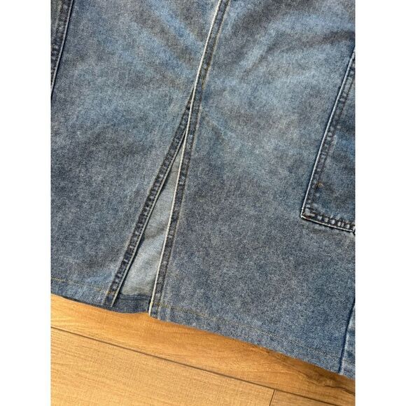 Love fire Maxi Denim slit Jean Skirt Women’s 13 School Fall - Picture 2 of 3